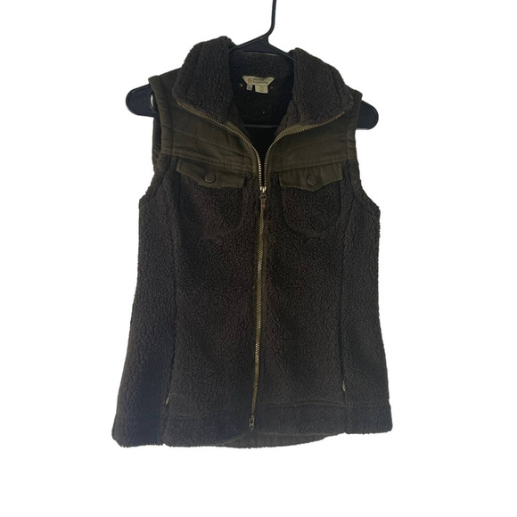 Royal Robbins Women's Size Small Army Green Sherpa Canvas Outdoor Vest - Picture 1 of 10